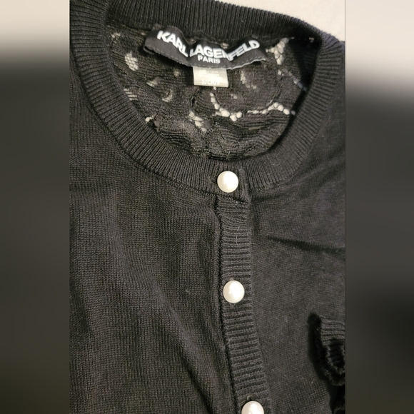 Karl Legerfeld Black sweater size S NWT - Picture 3 of 4